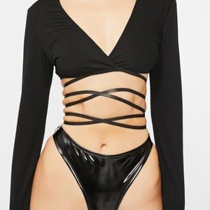 NWT club exx wrap top